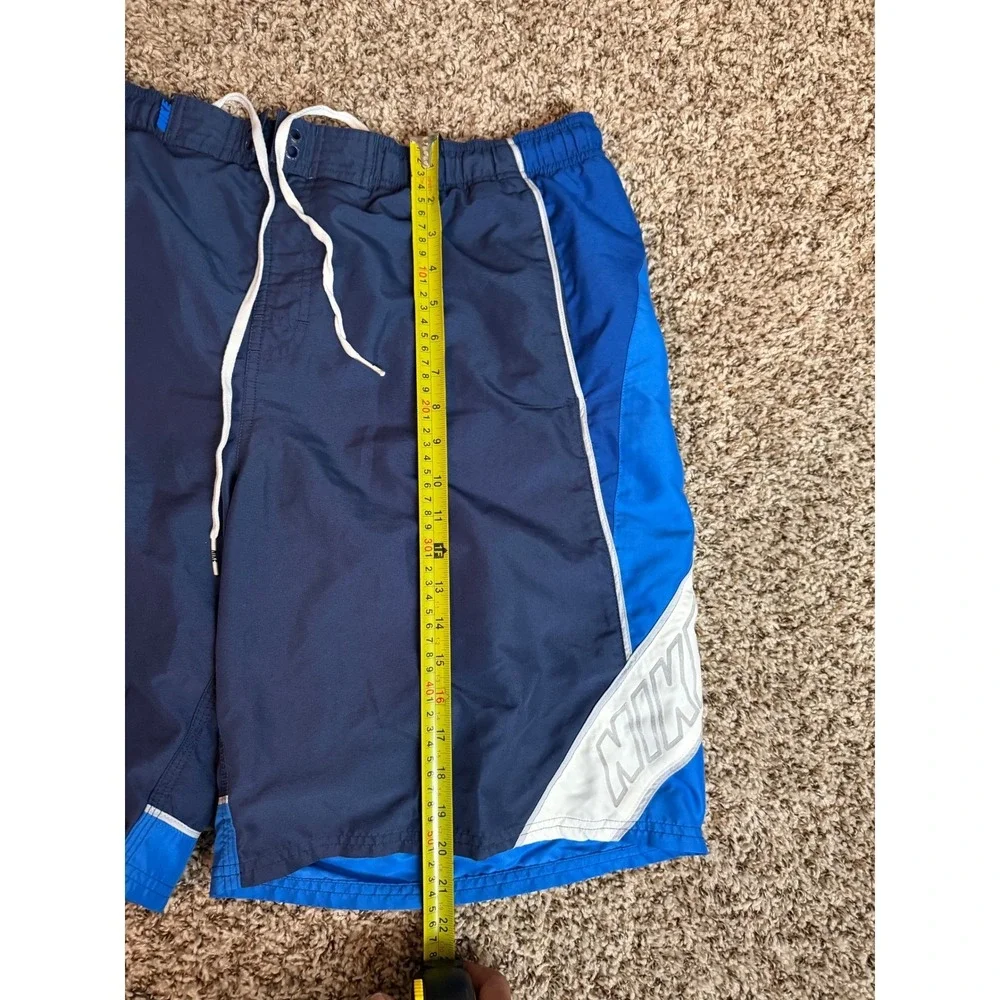 Nike Mens Swim Trunks XL Blue Colorblock Board Shorts Mesh Lined TESS0242